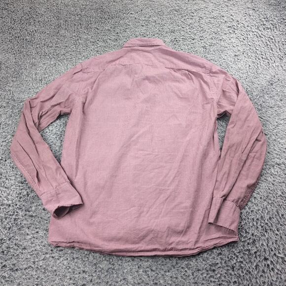 J Crew Shirt Men Medium Red Slim Normcore Preppy Check Long Sleeve Casual Work - Picture 5 of 6